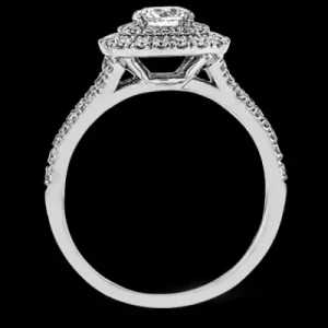 Zeghani ZR1613 Engagement Ring in 14k Gold with Diamonds