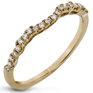 Zeghani ZR494 Engagement Ring in 14k Gold with Diamonds