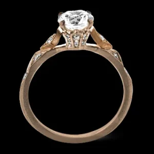 Zeghani ZR2113 Engagement Ring in 14k Gold with Diamonds