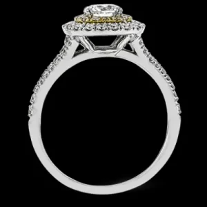 Zeghani ZR1613 Engagement Ring in 14k Gold with Diamonds