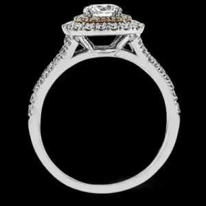 Zeghani ZR1613 Engagement Ring in 14k Gold with Diamonds