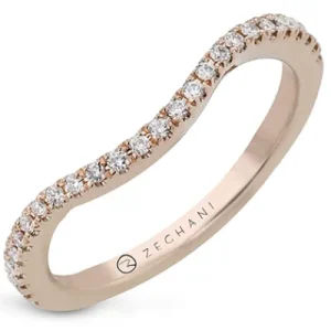 Zeghani ZR1613 Engagement Ring in 14k Gold with Diamonds