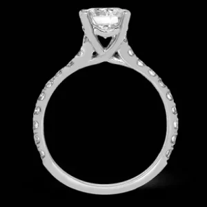 Zeghani ZR1563 Engagement Ring in 14k Gold with Diamonds