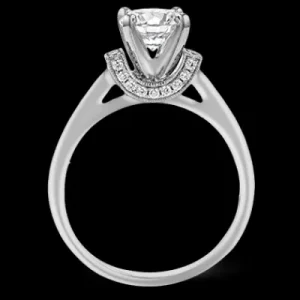 Zeghani ZR1644 Engagement Ring in 14k Gold with Diamonds