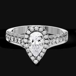Zeghani ZR1383 Engagement Ring in 14k Gold with Diamonds