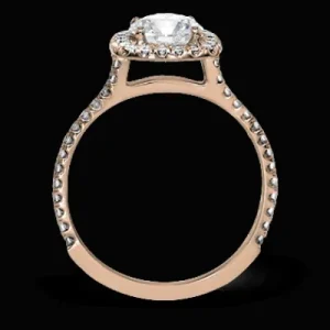 Zeghani ZR1562 Engagement Ring in 14k Gold with Diamonds