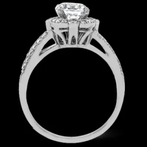 Zeghani ZR1448 Engagement Ring in 14k Gold with Diamonds