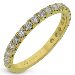 Zeghani ZR1563 Engagement Ring in 14k Gold with Diamonds