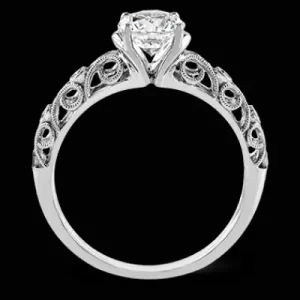 Zeghani ZR915 Engagement Ring in 14k Gold with Diamonds
