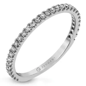 Zeghani ZR1562 Engagement Ring in 14k Gold with Diamonds