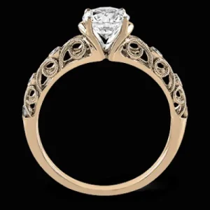 Zeghani ZR915 Engagement Ring in 14k Gold with Diamonds