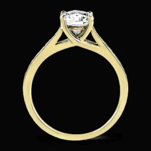 Zeghani ZR561 Engagement Ring in 14k Gold with Diamonds