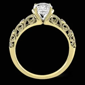 Zeghani ZR915 Engagement Ring in 14k Gold with Diamonds