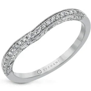 Zeghani ZR1383 Engagement Ring in 14k Gold with Diamonds
