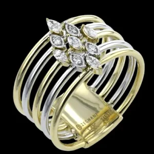 Zeghani ZR2439 Right Hand Ring in 14k Gold