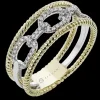 Zeghani ZR2376 Right Hand Ring in 18k Gold with Diamonds