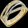 Zeghani ZR2098 Right Hand Ring in 14k Gold with Diamonds