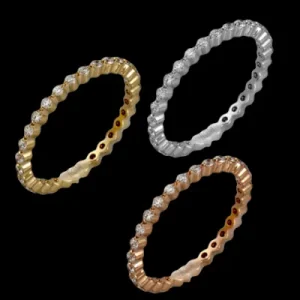 Zeghani ZR224 Right Hand Ring in 14k Gold with Diamonds
