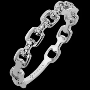 Zeghani ZR2454 Right Hand Ring in 14k Gold with Diamonds