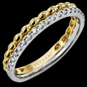 Zeghani ZR2101 Right Hand Ring in 14k Gold with Diamonds