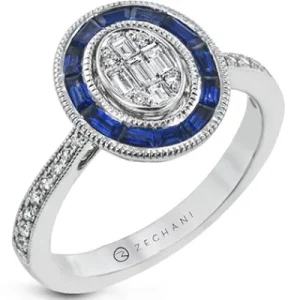 Zeghani ZR2119 Right Hand Ring in 14k Gold with Diamonds