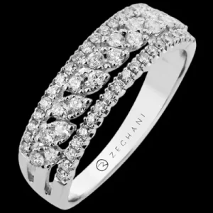 Zeghani ZR2457 Right Hand Ring in 14k Gold with Diamonds