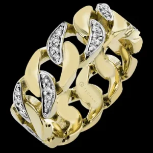 Zeghani ZR2403 Right Hand Ring in 14k Gold with Diamonds