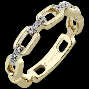 Zeghani ZR2407 Right Hand Ring in 14k Gold with Diamonds