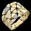 Zeghani ZR2471 Right Hand Ring in 14k Gold with Diamonds