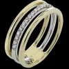 Zeghani ZR2413 Right Hand Ring in 14k Gold with Diamonds