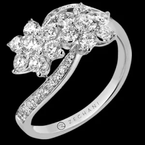 Zeghani ZR2484 Right Hand Ring in 14k Gold with Diamonds