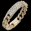 Zeghani ZR2427 Right Hand Ring in 14k Gold with Diamonds