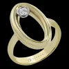 Zeghani ZR2478 Right Hand Ring in 14k Gold with Diamonds