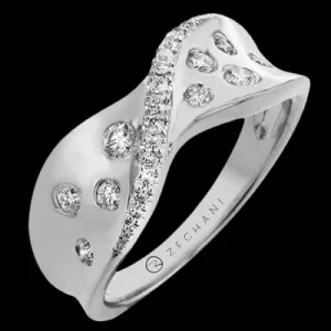 Zeghani ZR2498 Right Hand Ring in 14k Gold with Diamonds