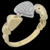 Zeghani ZR2507 Right Hand Ring in 14k Gold with Diamonds