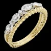 Zeghani ZR2525 Right Hand Ring in 14k Gold with Diamonds