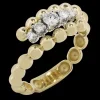 Zeghani ZR2526 Right Hand Ring in 14k Gold with Diamonds