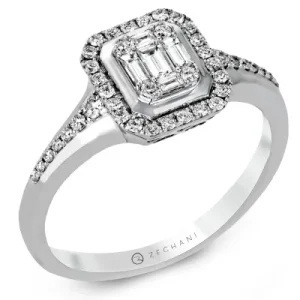 Zeghani ZR1276 Right Hand Ring in 14k Gold with Diamonds