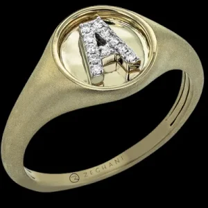 Zeghani ZR2557 Right Hand Ring in 14k Gold with Diamonds