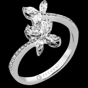 Zeghani ZR2575 Right Hand Ring in 14k Gold with Diamonds