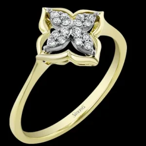 Zeghani ZR2593 Right Hand Ring in 14k Gold with Diamonds