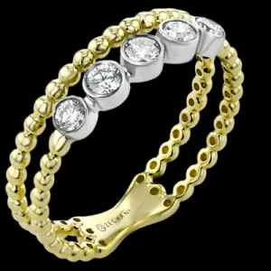 Zeghani ZR2595 Right Hand Ring in 14k Gold with Diamonds