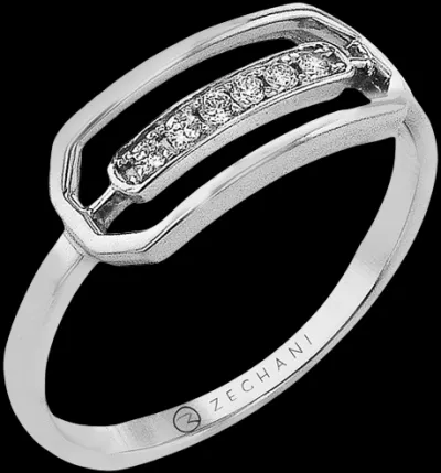 Zeghani ZR2601 Right Hand Ring in 14k Gold with Diamonds