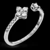 Zeghani ZR1866 Right Hand Ring in 14k Gold with Diamonds