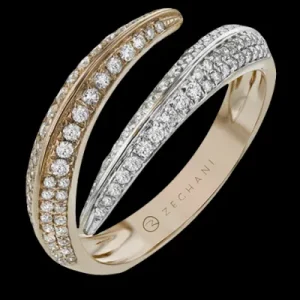 Zeghani ZR1524 Right Hand Ring in 14k Gold with Diamonds