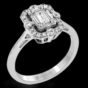 Zeghani ZR1318 Right Hand Ring in 14k Gold with Diamonds