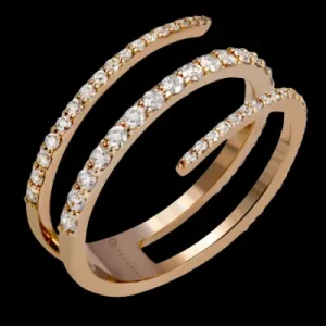 Zeghani ZR1342 Right Hand Ring in 14k Gold with Diamonds