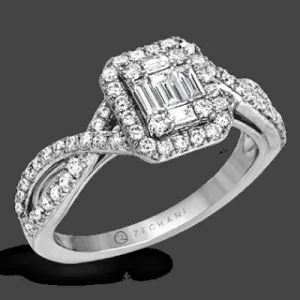 Zeghani ZR1347 Right Hand Ring in 14k Gold with Diamonds