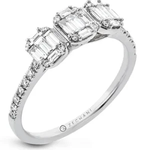 Zeghani ZR2302 Right Hand Ring in 14k Gold with Diamonds
