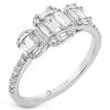Zeghani ZR2303 Right Hand Ring in 14k Gold with Diamonds
